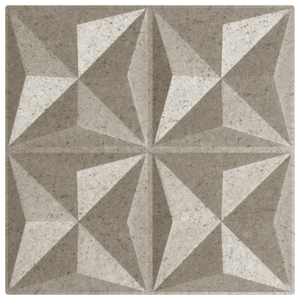 Vidaxl 48 Pannelli a parete ST Origami 12 m² 50x50 cm Calcestruzzo XPS