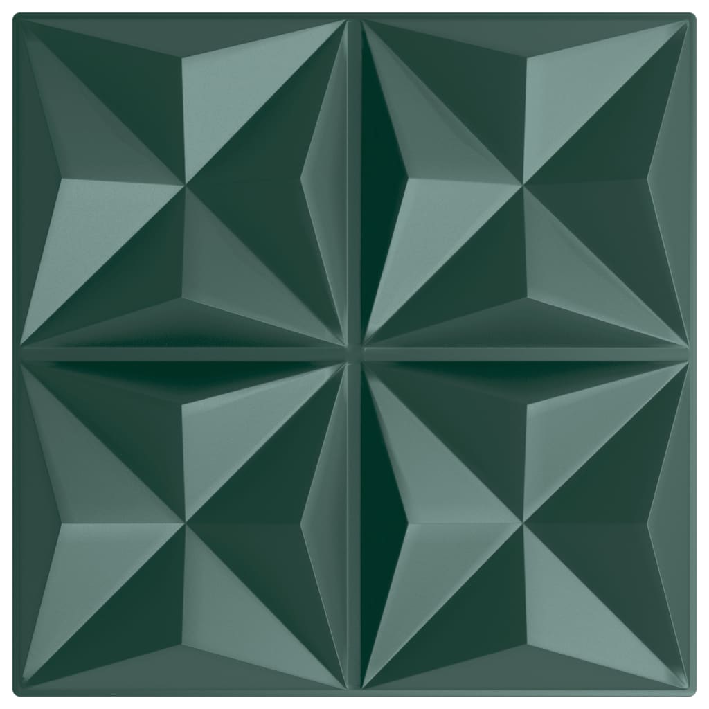 Vidaxl 48 ST Panele ścienne Origami 12 m² 50x50 cm xps zielony