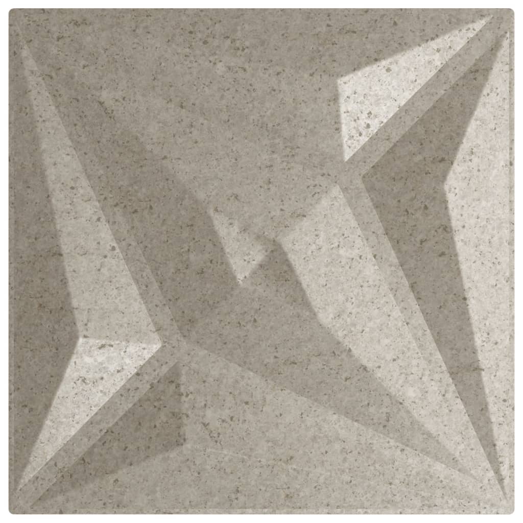 Vidaxl 48 ST Pannelli a parete stella 12 m² 50x50 cm XPS Calcestruzzo