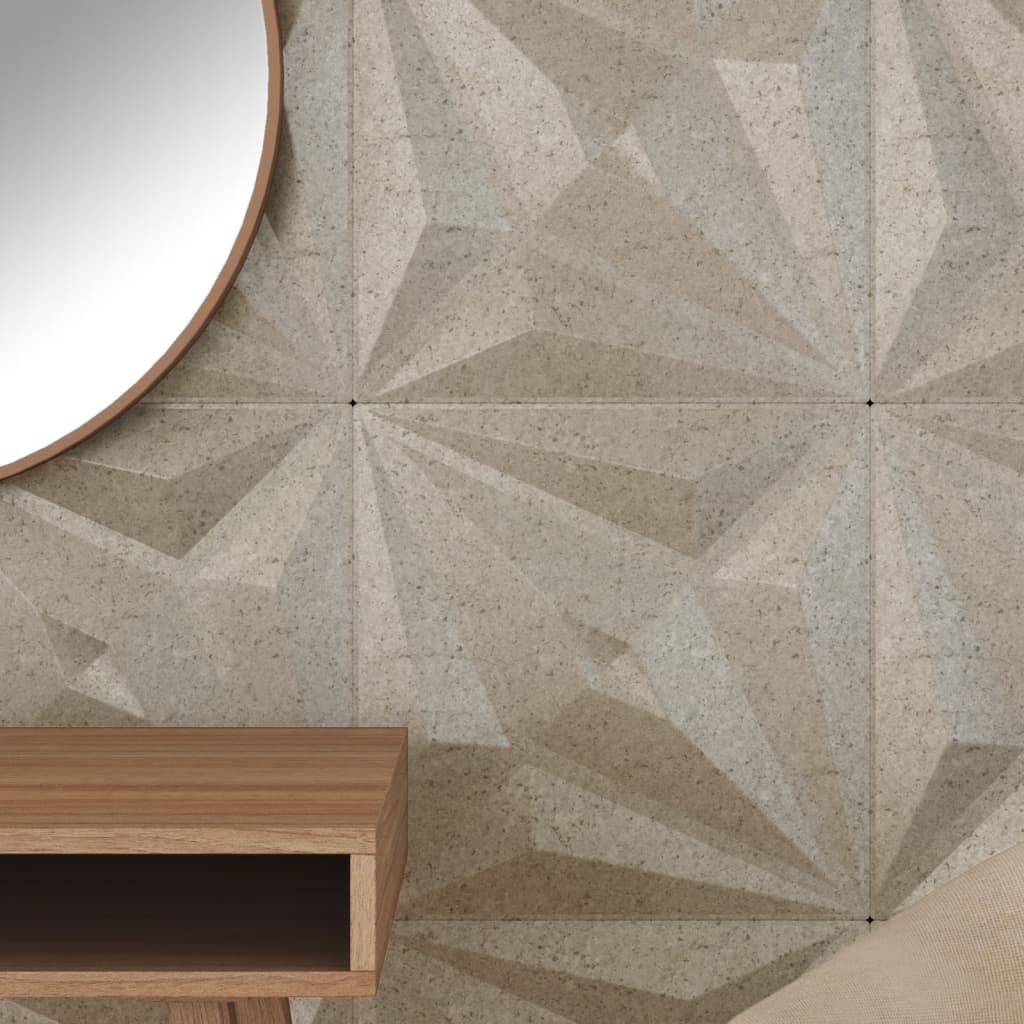 Vidaxl 48 ST Pannelli a parete stella 12 m² 50x50 cm XPS Calcestruzzo