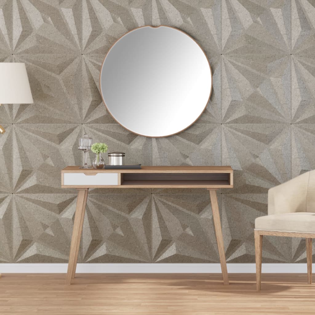 Vidaxl 48 ST Pannelli a parete stella 12 m² 50x50 cm XPS Calcestruzzo