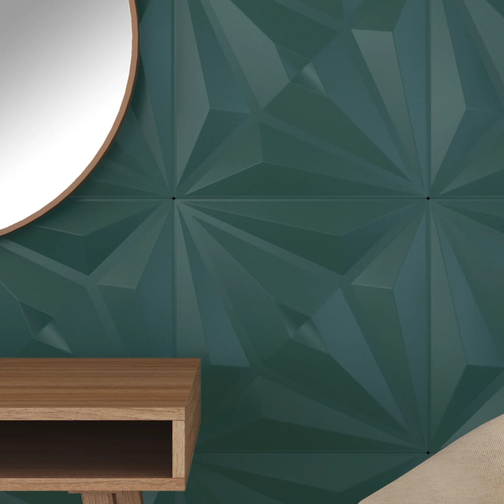 Vidaxl 48 ST Pannelli a parete stella 12 m² 50x50 cm xps verde