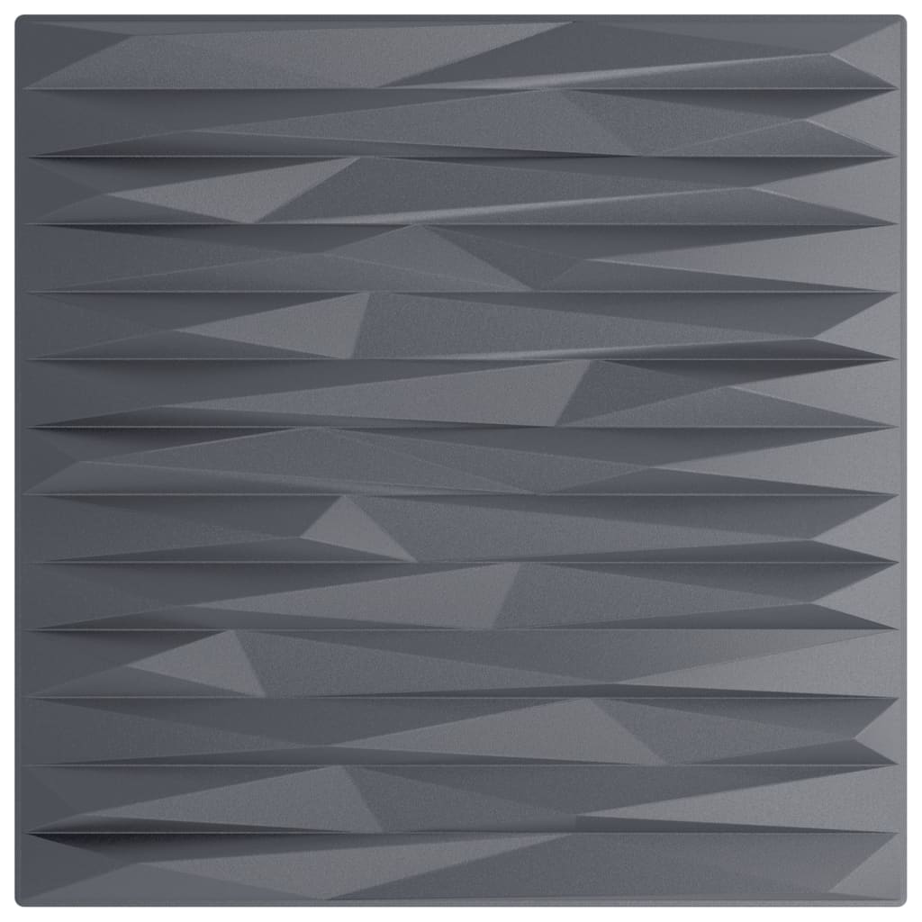 Vidaxl 12 st vægpaneler sten 3 m² 50x50 cm XPS Gray