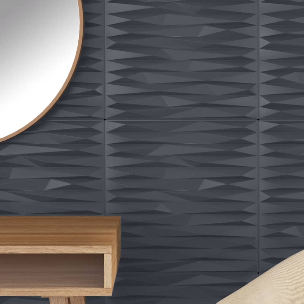 Vidaxl 24 st vægpaneler sten 6 m² 50x50 cm XPS Gray