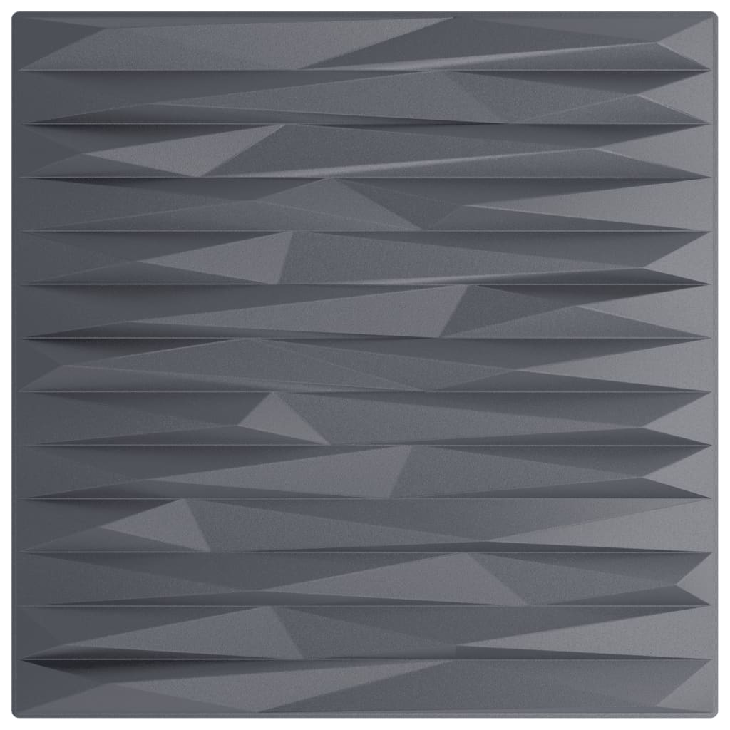 Vidaxl 48 st vægpaneler sten 12 m² 50x50 cm XPS Gray