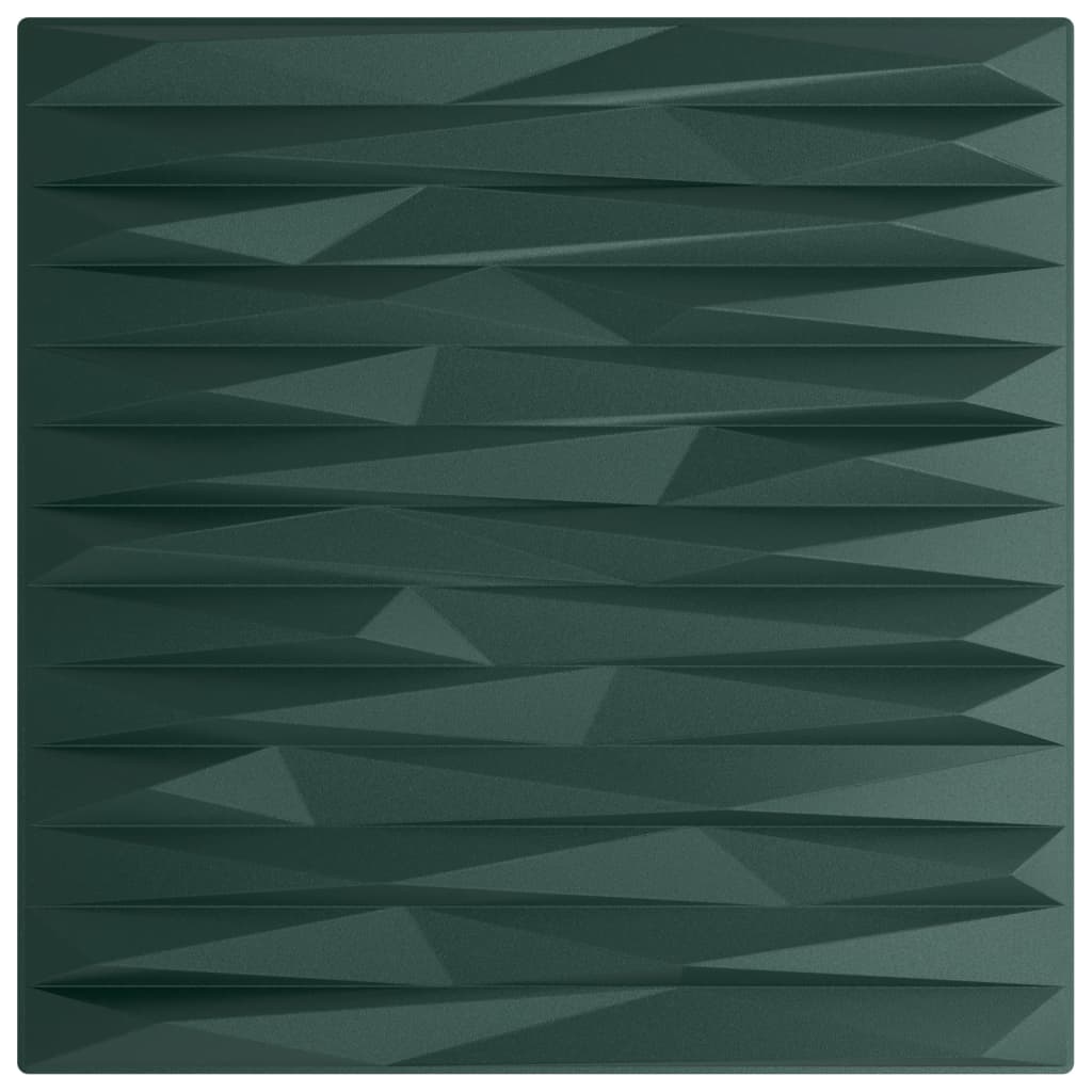 Vidaxl 12 st vægpaneler sten 3 m² 50x50 cm XPS grøn