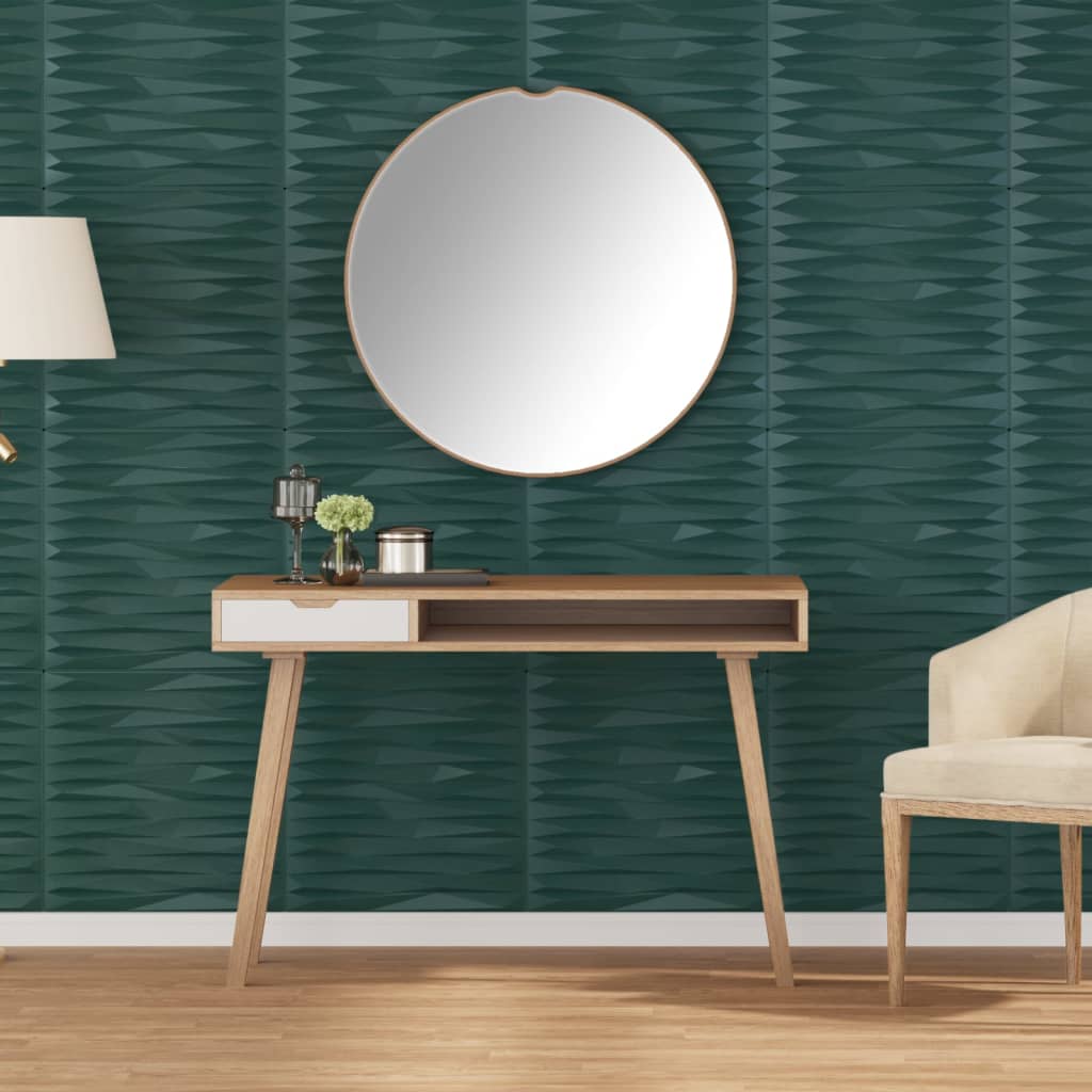 Vidaxl 12 st vægpaneler sten 3 m² 50x50 cm XPS grøn