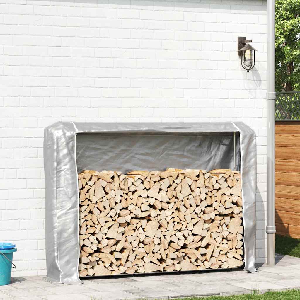 Vidaxl -Kamin mit Regenabdeckung 200x25x150 cm verzinkter Stahl