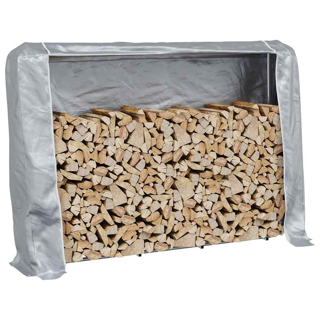 Vidaxl -Kamin mit Regenabdeckung 200x25x150 cm verzinkter Stahl