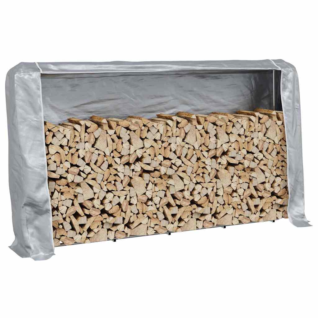 Vidaxl -Kamin mit Regenabdeckung 250x25x150 cm verzinkter Stahl