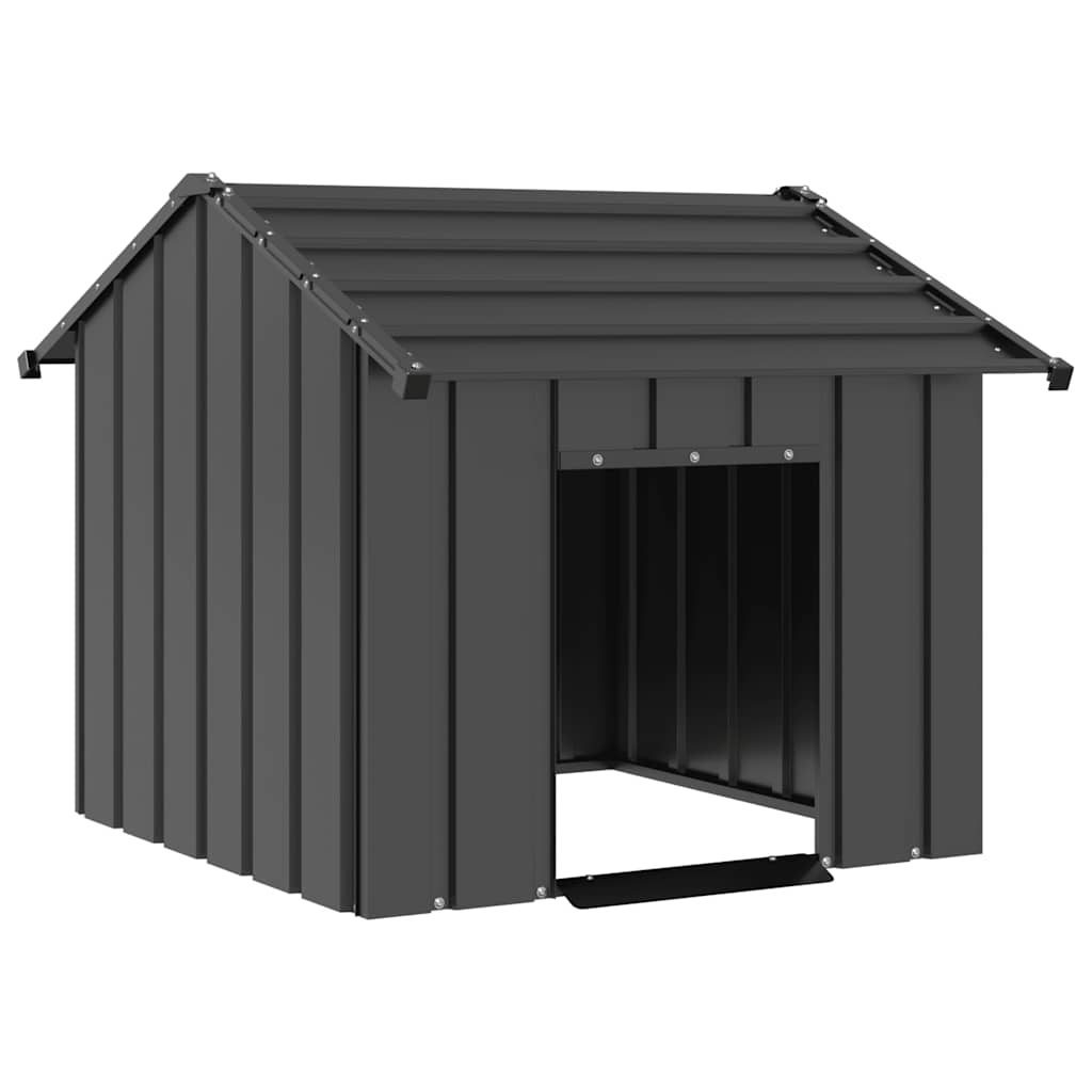 Vidaxl Dog Loft z dachem 85x107x81 cm ocynkowana stal
