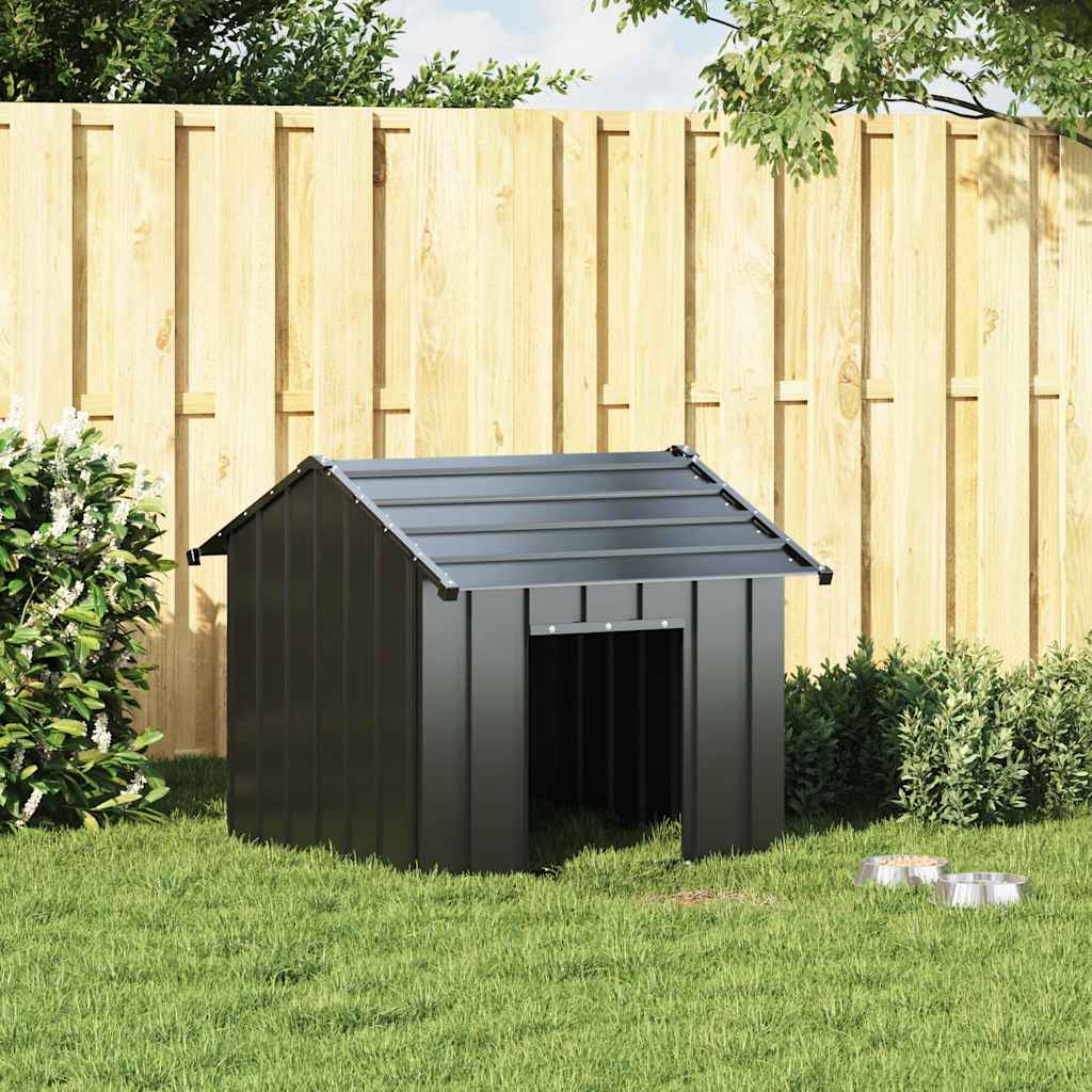Vidaxl Dog Loft z dachem 85x107x81 cm ocynkowana stal