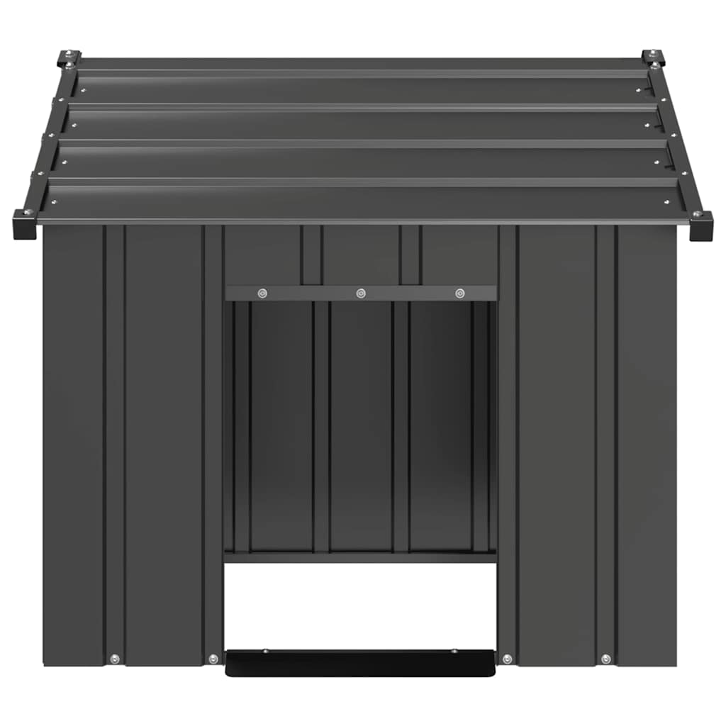 Vidaxl Dog Loft z dachem 85x107x81 cm ocynkowana stal