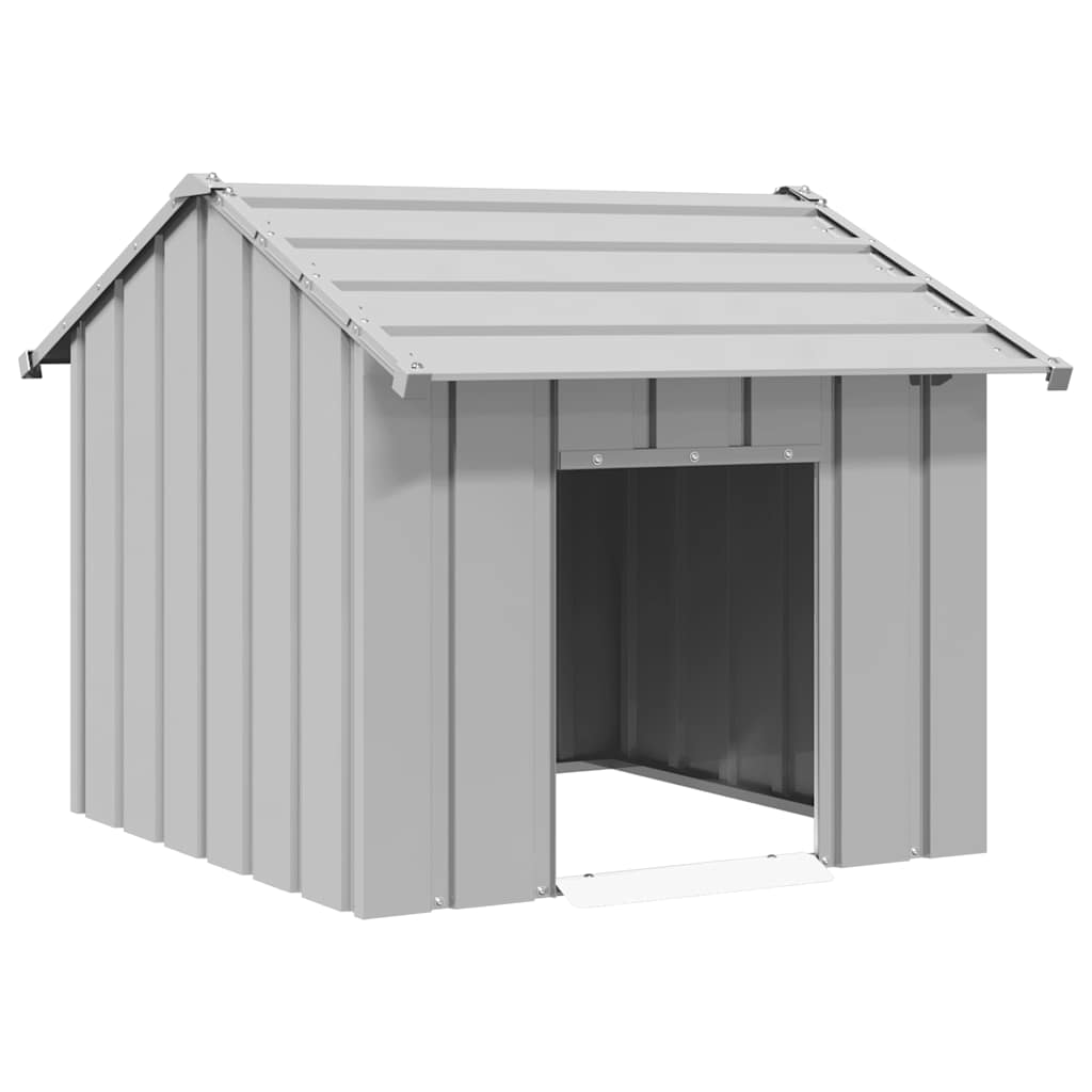 Vidaxl Hondwaft mat Dach 85x107x81 cm galvaniséiert Stol