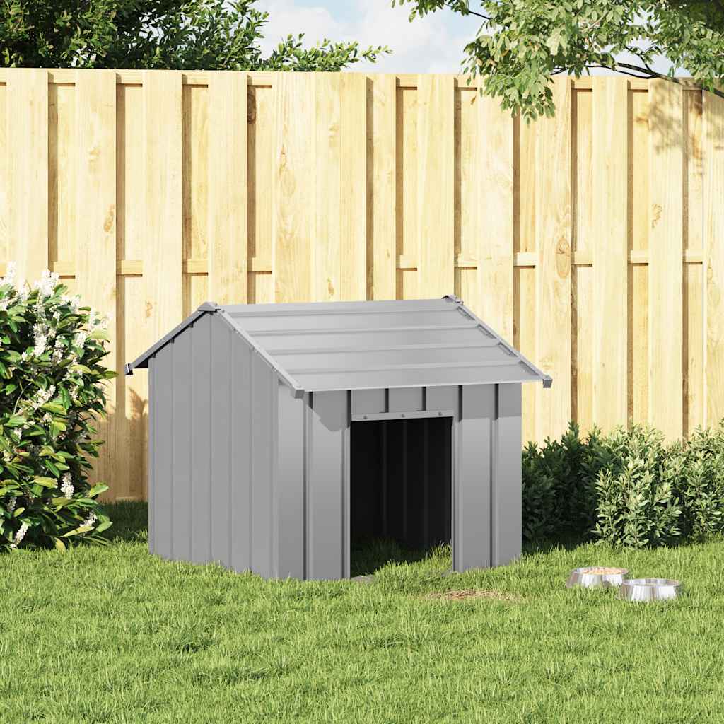 Vidaxl Hondwaft mat Dach 85x107x81 cm galvaniséiert Stol