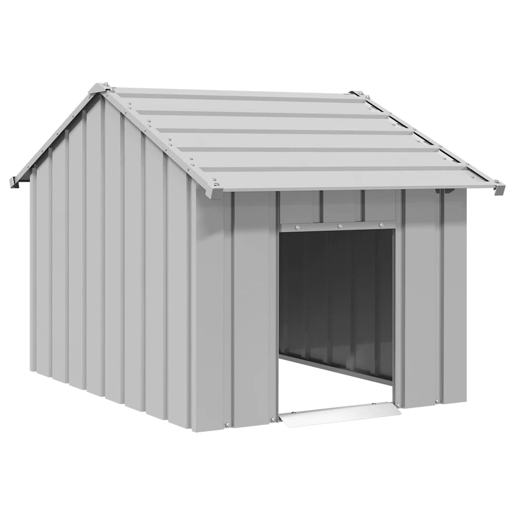 Vidaxl Dog Loft z dachem 83x130x85 cm ocynkowana stal