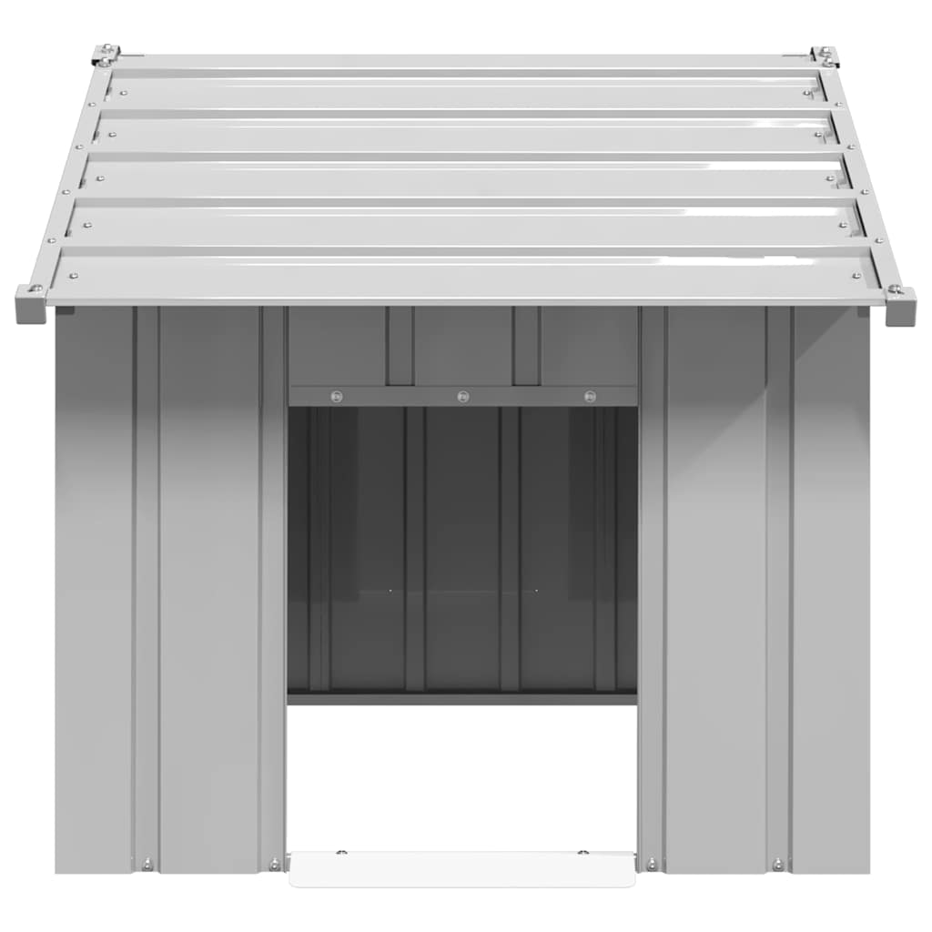 Vidaxl Dog Loft z dachem 83x130x85 cm ocynkowana stal