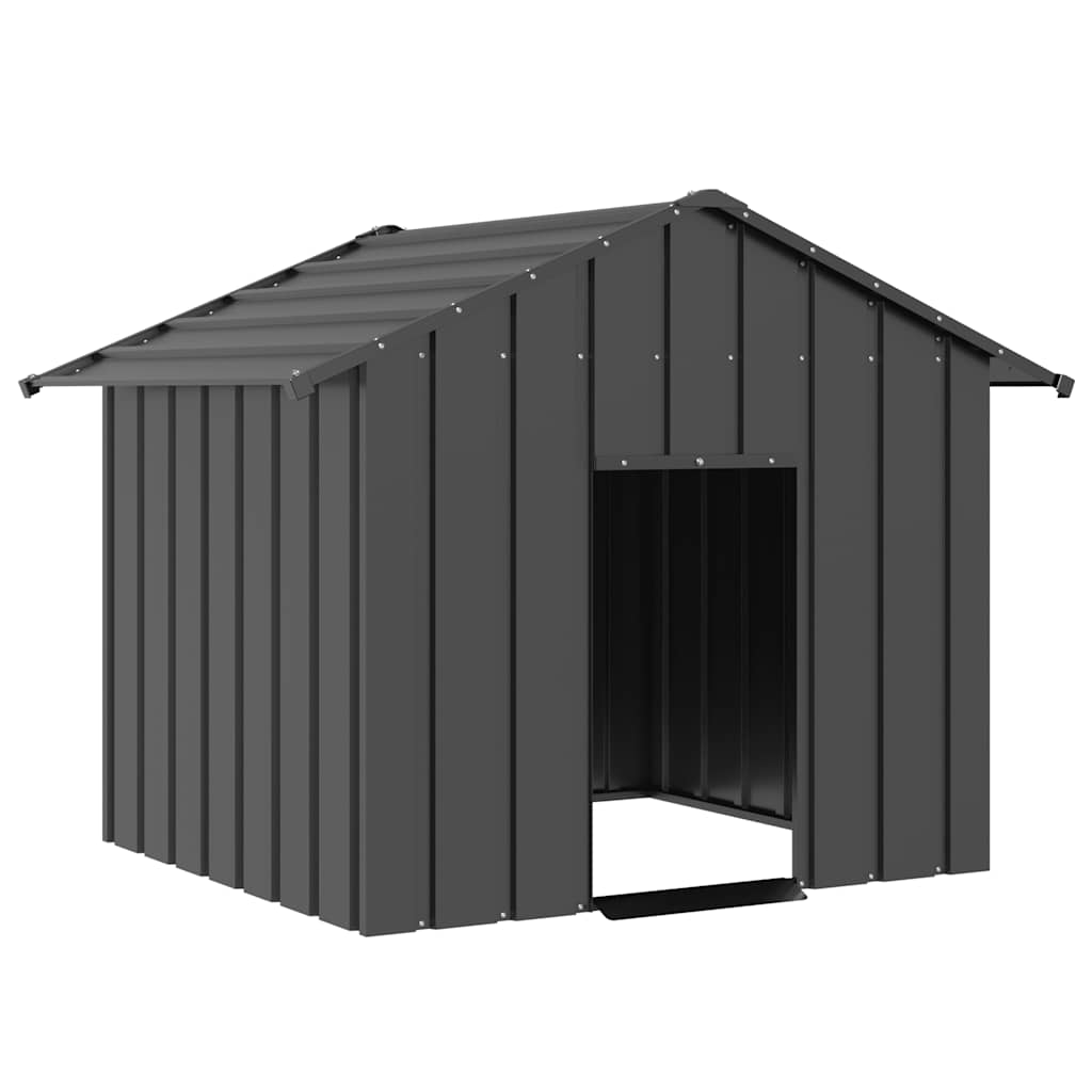 Vidaxl Dog podstrešje s streho 131x101x102 cm pocinkano jeklo