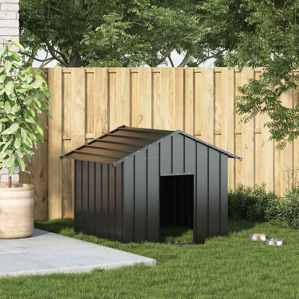 Vidaxl Dog podstrešje s streho 131x101x102 cm pocinkano jeklo
