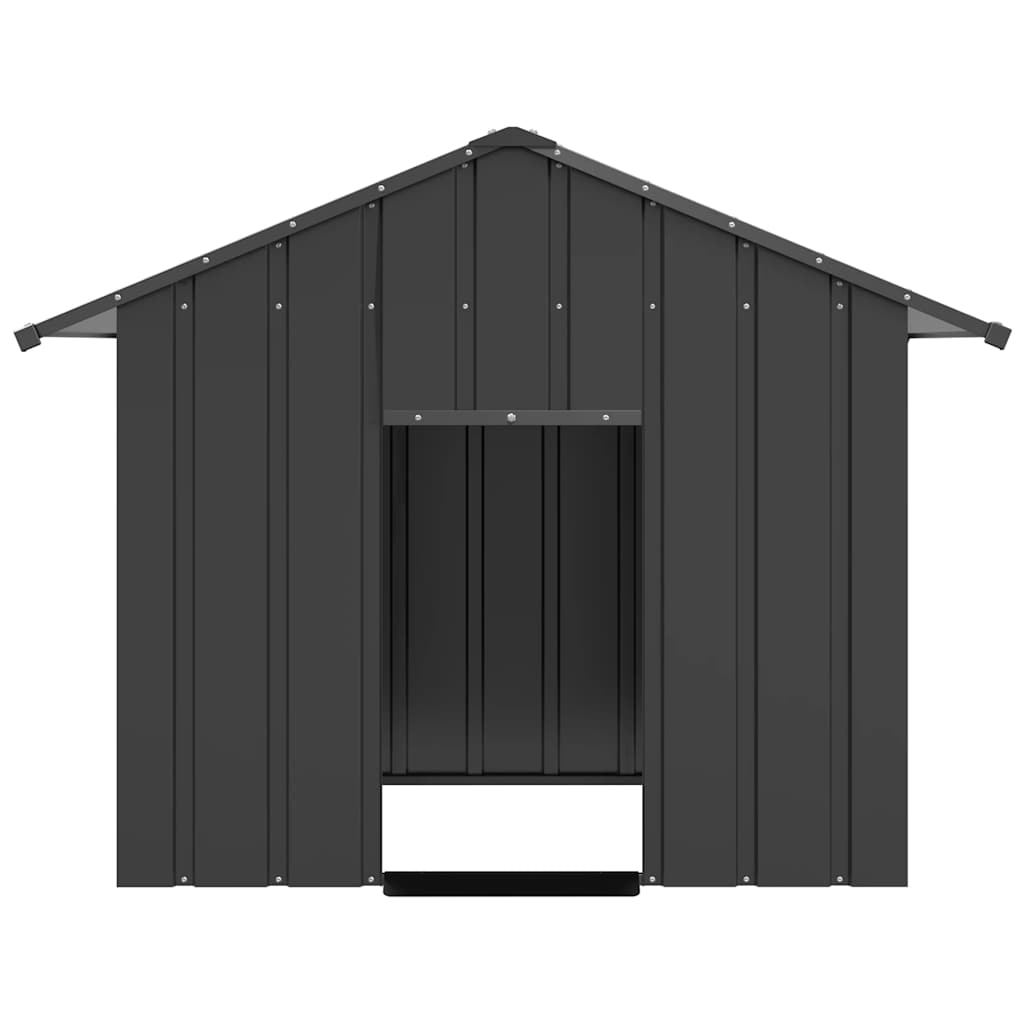 Vidaxl Dog podstrešje s streho 131x101x102 cm pocinkano jeklo