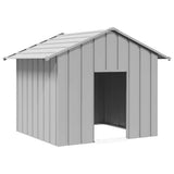 Casinha de cachorro Vidaxxl com telhado 131x101x102 cm aço galvanizado