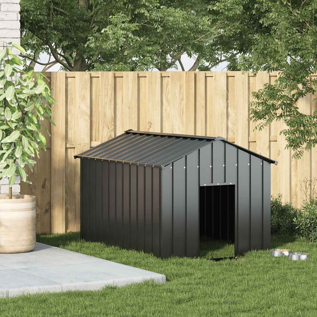 Vidaxl Dog podstrešje s streho 113x153x101 cm pocinkano jeklo