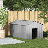 Casinha de cachorro Vidaxxl com telhado 114x202x101 cm aço galvanizado