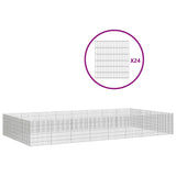Vidaxl Animal Encosuation 24 Panels 54x60 cm galvanisert jern