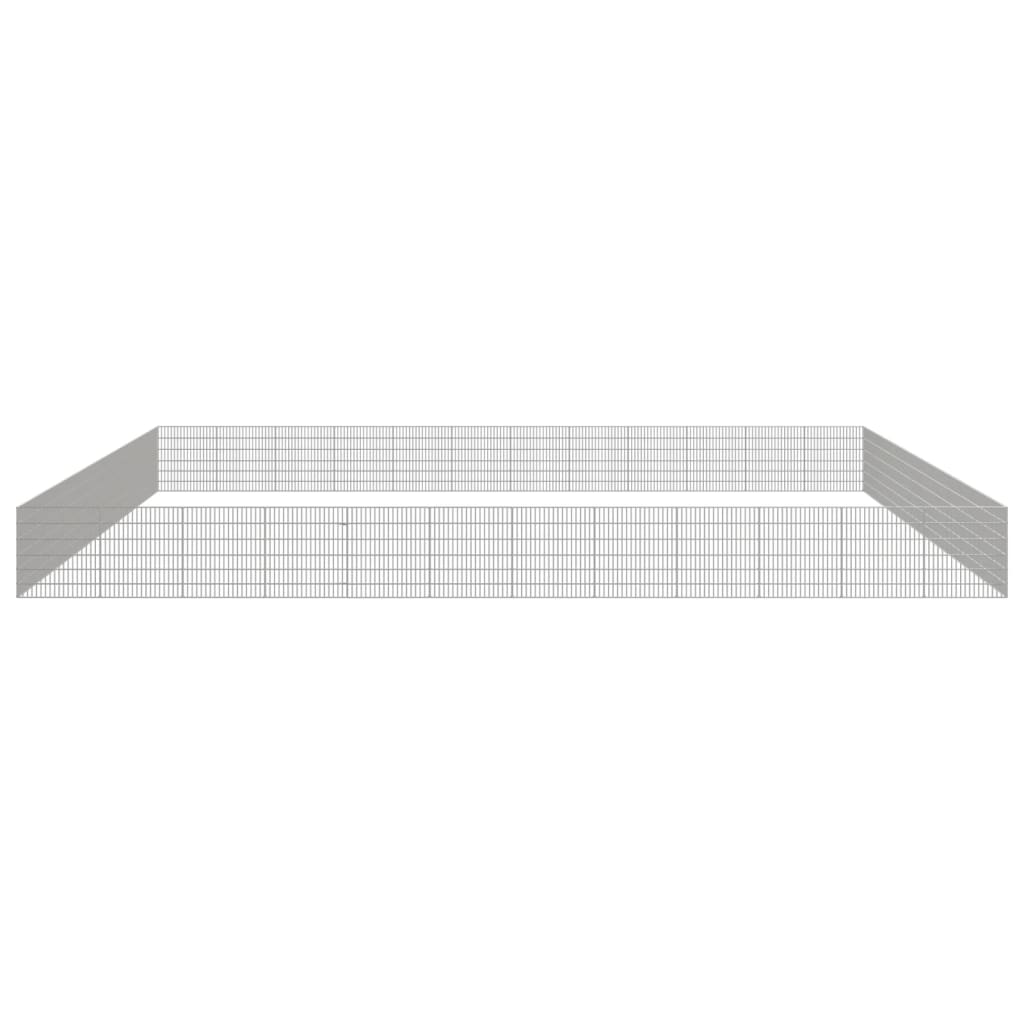 VidaXL Animal Storage 48 Panels 54x60 cm Galvanized iron