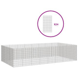 VidaXL Animal Storage 24 Panels 54x100 cm Galvanized iron