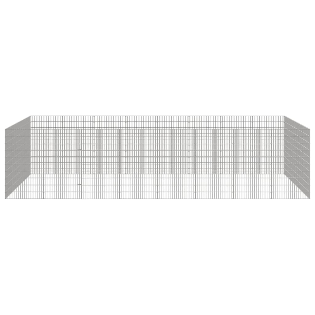 VidaXL Animal Storage 24 Panels 54x100 cm Galvanized iron