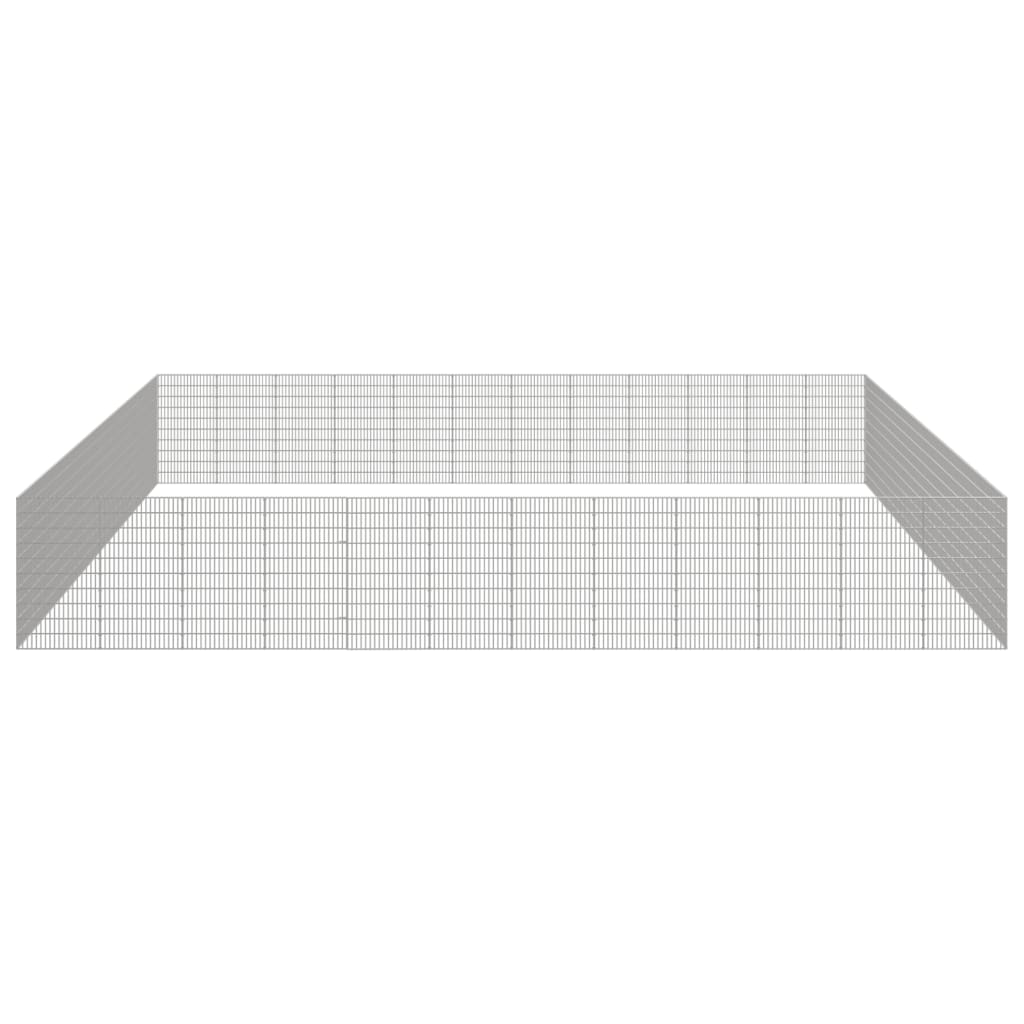 VidaXL Animal Storage 48 Panels 54x100 cm Galvanized iron
