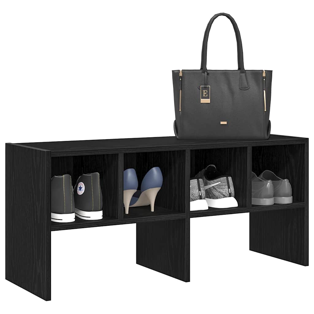 Bidaxl sko rack stapelbar 89.5x30x40 cm svart ek färgad