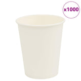 Vidaxl papirnate kavne skodelice 1000 pcs 8oz 200 ml bele