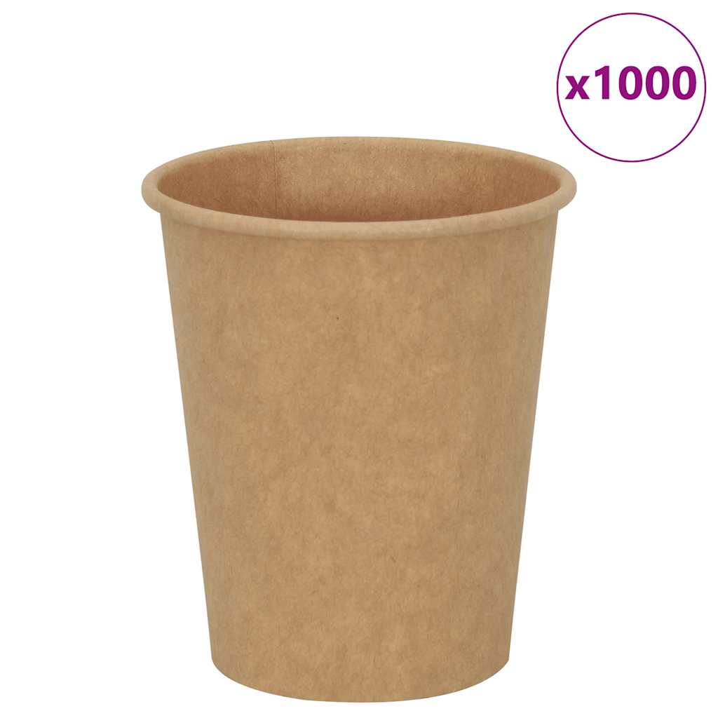 Vidaxl paper coffee cups 1000 pcs 8oz 200 ml brown