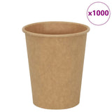 Vidaxl paper coffee cups 1000 pcs 8oz 200 ml brown