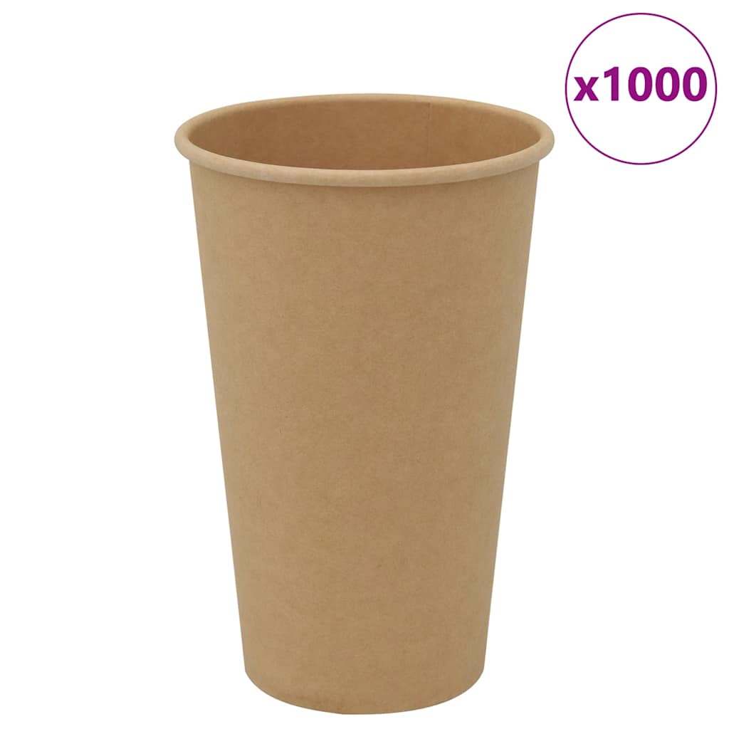 Vidaxl paper coffee cups 1000 st 16OZ 400 ml brown