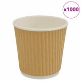 Vidaxl paper coffee cups 1000 pcoz 100 ml brown
