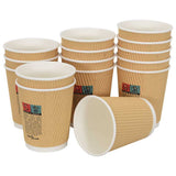 Vidaxl Paper Coffee Cups 500 pcs 8oz 200 ml brun