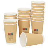 Vidaxl paper coffee cups 500 st 16OZ 400 ml brown