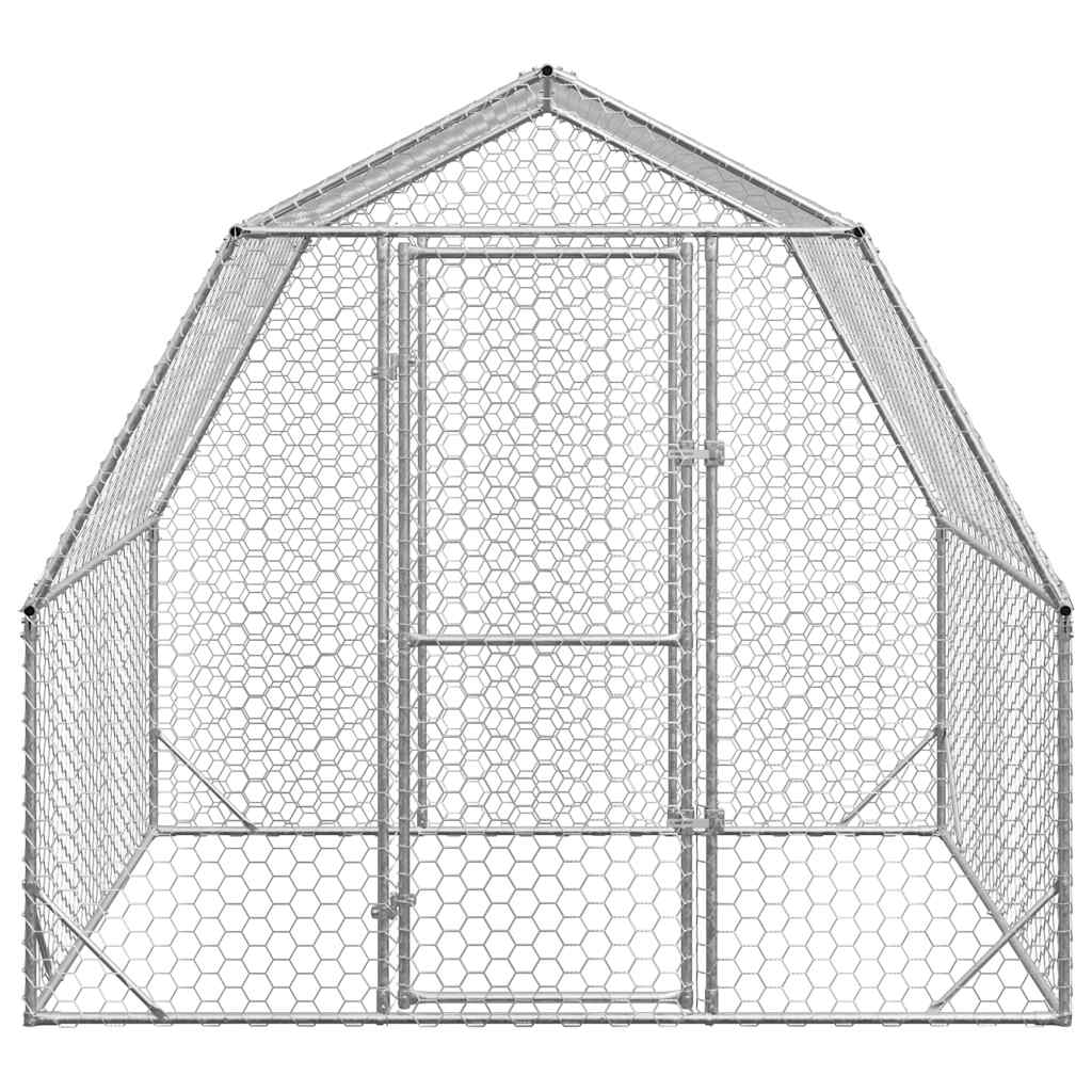 Vidaxl Chicken run 2.5x2x2.25 m galvanized steel