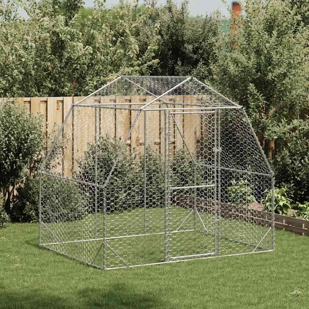 Vidaxl Chicken run 2.5x2x2.25 m galvanized steel