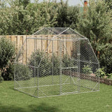 Vidaxl Chicken run 2.5x2x2.25 m galvanized steel