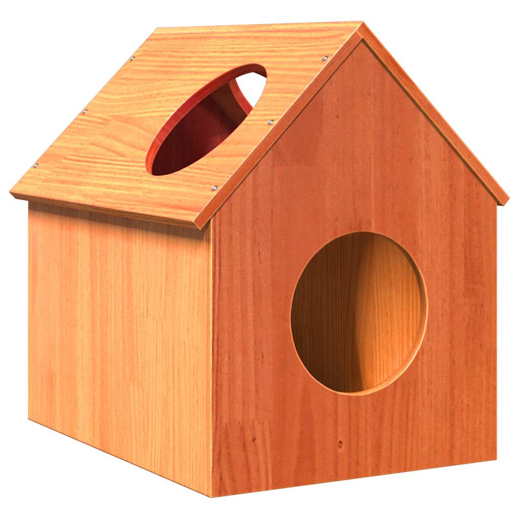 Vidaxl Kattenhuis 41x50x50 cm pevná borovice hnědá