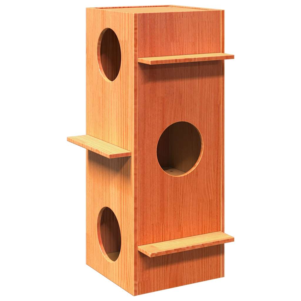 Vidaxl Kattenhuis 43x43x90 cm pevná borovice