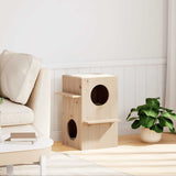 Vidaxl Kattenhuis 43x43x60 cm Solid pine