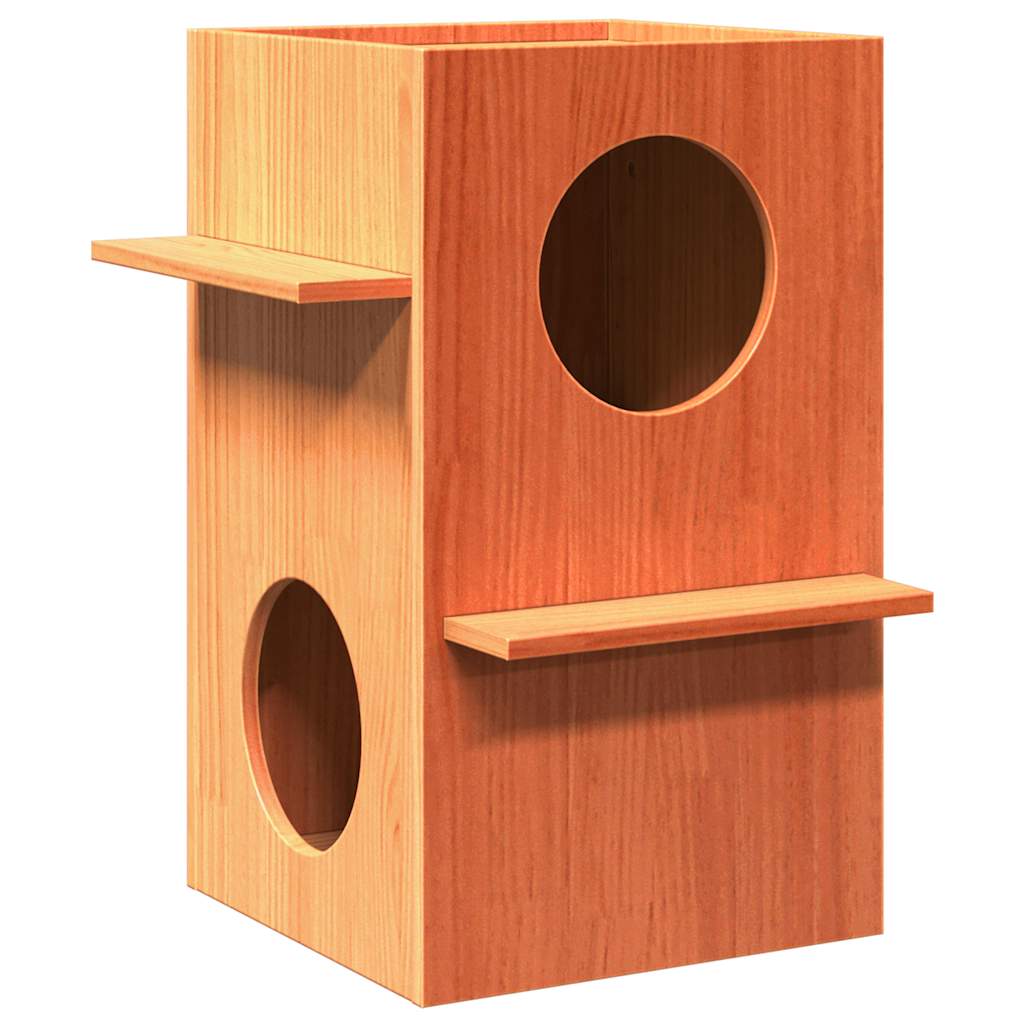Vidaxl Kattenhuis 43x43x60 cm pevná borovice