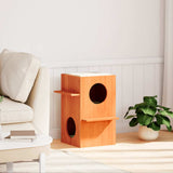 Vidaxl Kattenhuis 43x43x60 cm pevná borovice