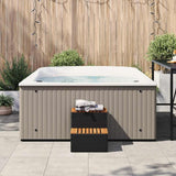 VidaXL HOTTUB-OPPLEMENT 50x50x50.5cm Poly Rattan Solid Acaciahout Black