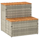VidaXL HOTTUB-OPPLEMENT 50x50x50.5 cm Poly Rattan Solid Acaciahout